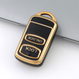 Gold TPU Car Key Cover For  Mitsubishi   Key Protect Case