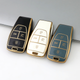 Gold TPU Car Key Cover For  BAIC   Key Protect Case