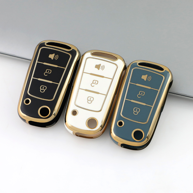 Gold TPU Car Key Cover For  Proton  Key Protect Case