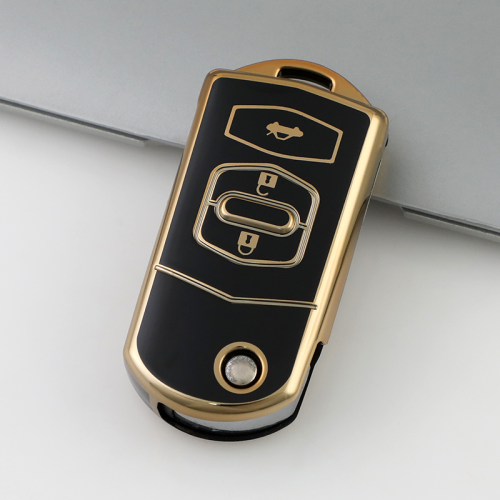 Gold TPU Car Key Cover For  Mazda  Key Protect Case