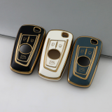 Gold TPU Car Key Cover For  Peugeot  Key Protect Case