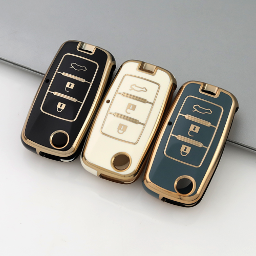 Gold TPU Car Key Cover For Dongfeng Key Protect Case