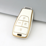 Gold TPU Car Key Cover For  BAIC   Key Protect Case