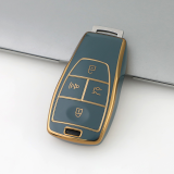 Gold TPU Car Key Cover For  BAIC   Key Protect Case