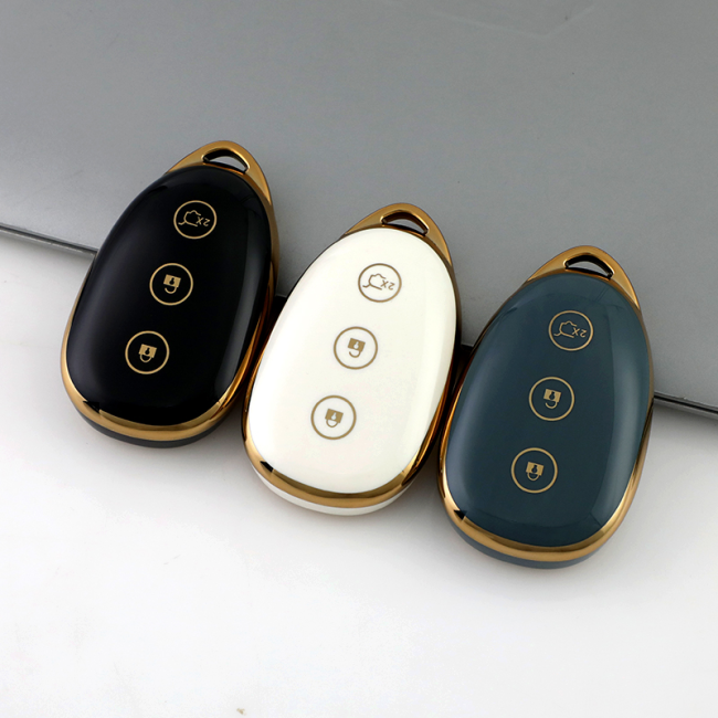 Gold TPU Car Key Cover For  Qiyuan  Key Protect Case