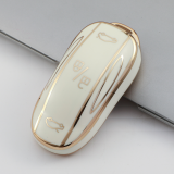 Gold TPU Car Key Cover For  Tesla   Key Protect Case