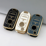 Gold TPU Car Key Cover For  Fiat  Key Protect Case