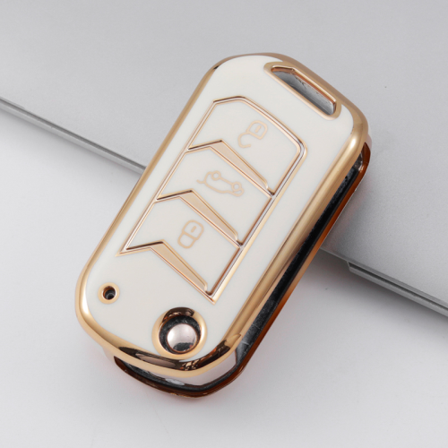 Gold TPU Car Key Cover For  Mahindra   Key Protect Case