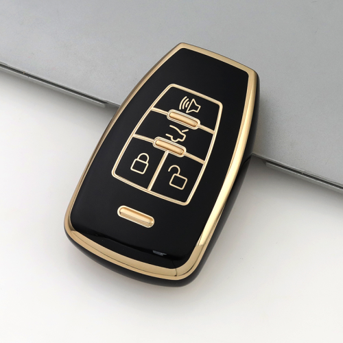 Gold TPU Car Key Cover For  BAIC   Key Protect Case