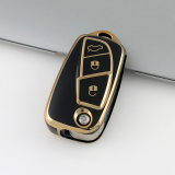 Gold TPU Car Key Cover For  Fiat  Key Protect Case