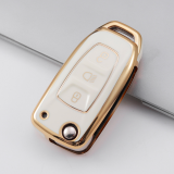 Gold TPU Car Key Cover For  TATA   Key Protect Case