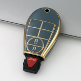 Gold TPU Car Key Cover For  Dodge  Key Protect Case