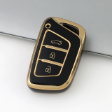 Gold TPU Car Key Cover For  JAC  Key Protect Case