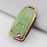 Gold TPU Car Key Cover For  TATA   Key Protect Case