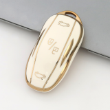 Gold TPU Car Key Cover For  Tesla   Key Protect Case