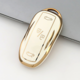 Gold TPU Car Key Cover For  Tesla   Key Protect Case