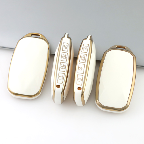 Gold TPU Car Key Cover For  Genesis  Key Protect Case