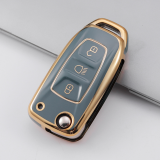 Gold TPU Car Key Cover For  TATA   Key Protect Case
