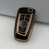 Gold TPU Car Key Cover For  Peugeot  Key Protect Case