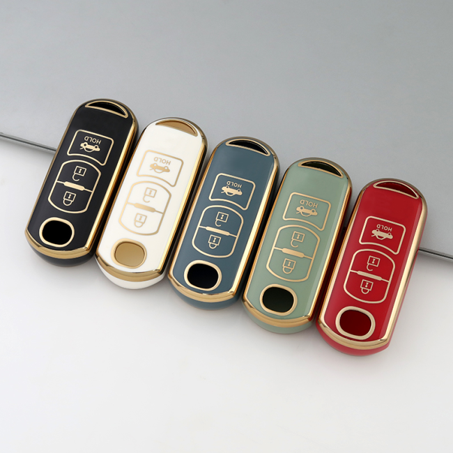 Gold TPU Car Key Cover For  Mazda  Key Protect Case