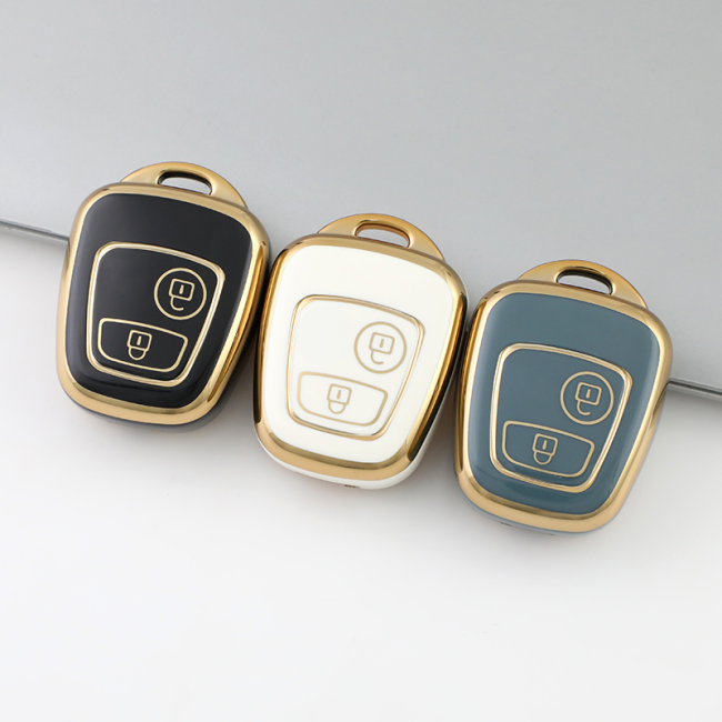 Gold TPU Car Key Cover For  Peugeot  Key Protect Case