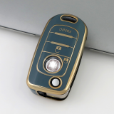 Gold TPU Car Key Cover For  Fiat  Key Protect Case