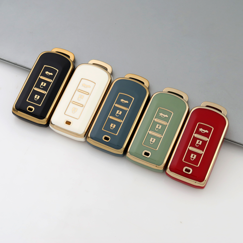 Gold TPU Car Key Cover For  Mitsubishi   Key Protect Case