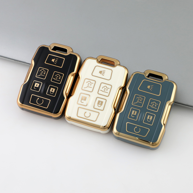 Gold TPU Car Key Cover For  GMC  Key Protect Case