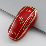 Gold TPU Car Key Cover For  Tesla   Key Protect Case
