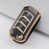 Gold TPU Car Key Cover For  Mahindra   Key Protect Case
