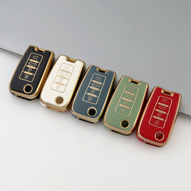 Gold TPU Car Key Cover For Venucir Key Protect Case