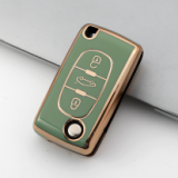 Gold TPU Car Key Cover For  Peugeot  Key Protect Case