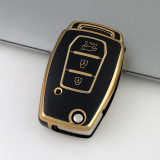 Gold TPU Car Key Cover For  SSANG YONG  Key Protect Case