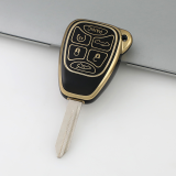 Gold TPU Car Key Cover For  Chrysler  Key Protect Case