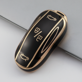 Gold TPU Car Key Cover For  Tesla   Key Protect Case