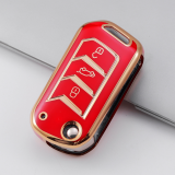 Gold TPU Car Key Cover For  Mahindra   Key Protect Case