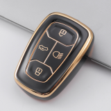 Gold TPU Car Key Cover For  TATA   Key Protect Case