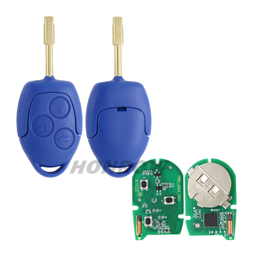 AfterMarket Ford Tranist blue 3 button remote key 433MHZ ASK 4D63 CHIP FCCID: 6C1T 15K601 AG, The vehicle can be stared by the key without battery