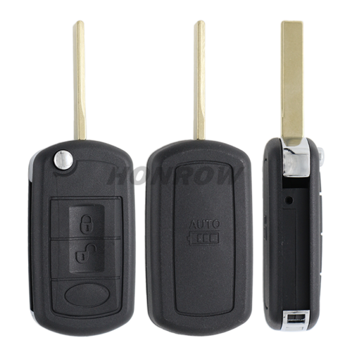 For Landrover 3 button  flip remote key blank with HU92 blade without logo
