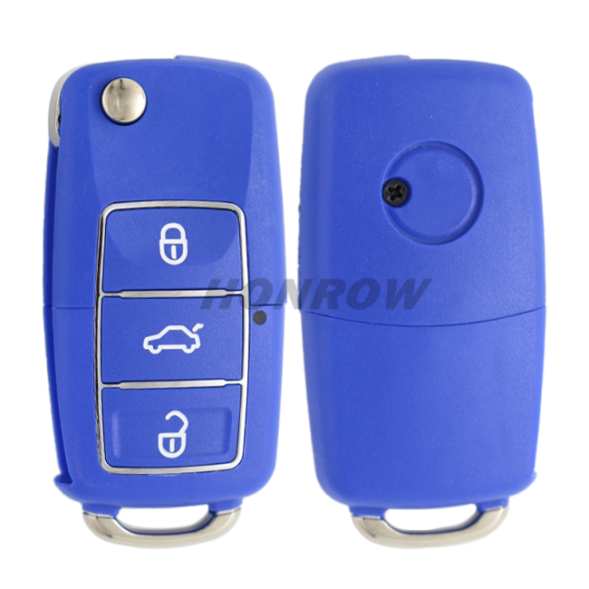 For V 3 button  waterproof  remote key blank with blue color
