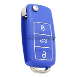 For V 3 button  waterproof  remote key blank with blue color