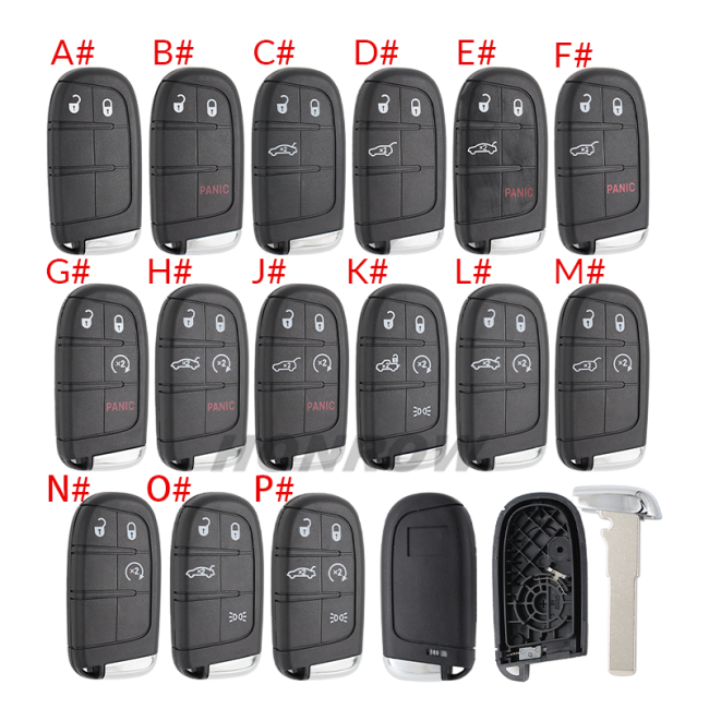 For Fiat 2/2+1/3/3+1/4/4+1/5 buttons remote key shell with SIP22 Blade