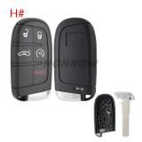 For Fiat 2/2+1/3/3+1/4/4+1/5 buttons remote key shell with SIP22 Blade