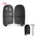 For Fiat 2/2+1/3/3+1/4/4+1/5 buttons remote key shell with SIP22 Blade