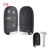 For Fiat 2/2+1/3/3+1/4/4+1/5 buttons remote key shell with SIP22 Blade
