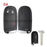 For Fiat 2/2+1/3/3+1/4/4+1/5 buttons remote key shell with SIP22 Blade