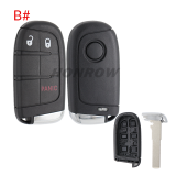 For Fiat 2 button remote key shell with SIP22 Blade