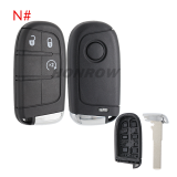 For Fiat 2 button remote key shell with SIP22 Blade