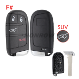 For Fiat 2/2+1/3/3+1/4/4+1/5 buttons remote key shell with SIP22 Blade