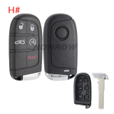 For Fiat 2 button remote key shell with SIP22 Blade